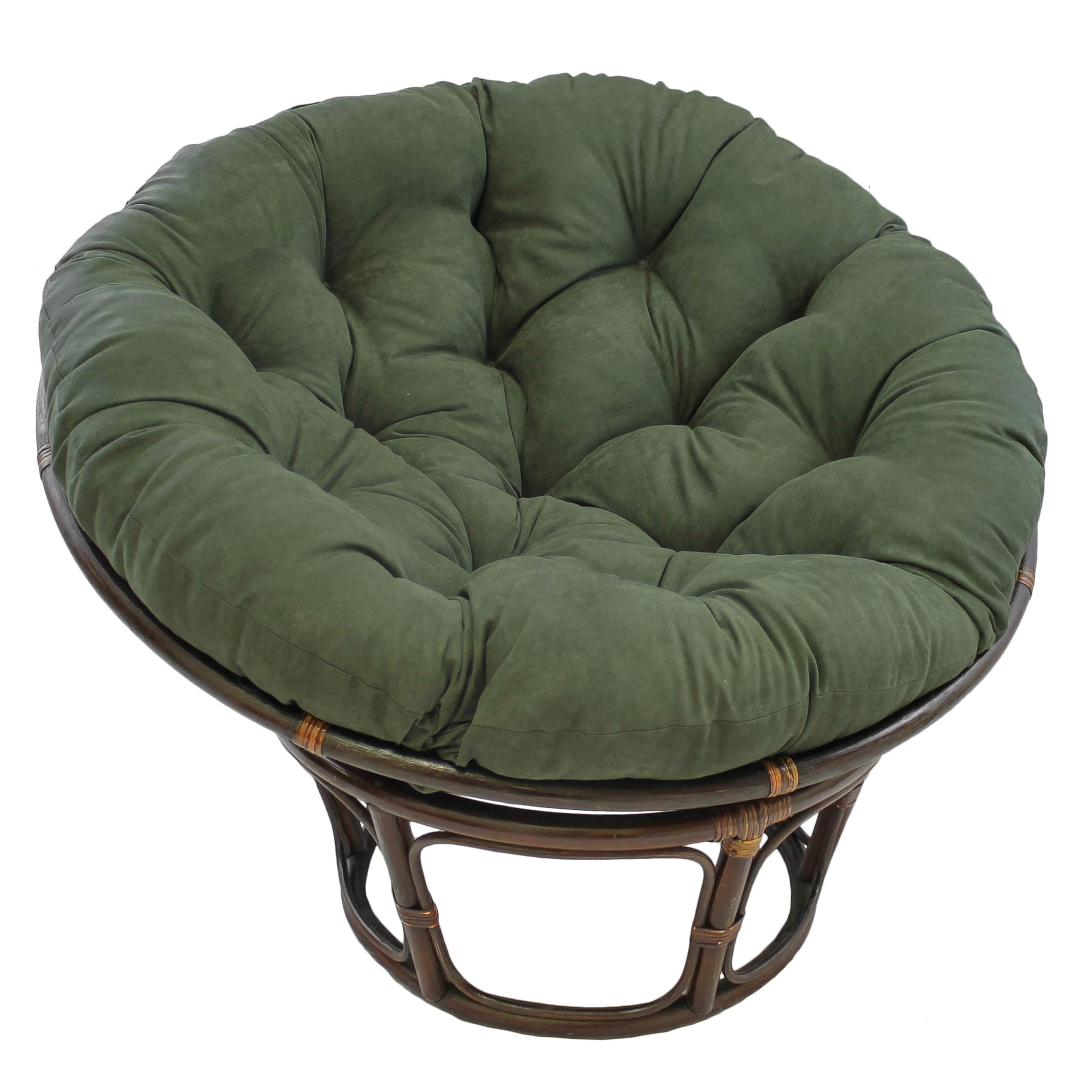 Blazing Needles 44-inch Papasan Chair Cushion in Hunter Green