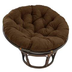 Blazing Needles Papasan Chair Cushion in Chocolate, front view