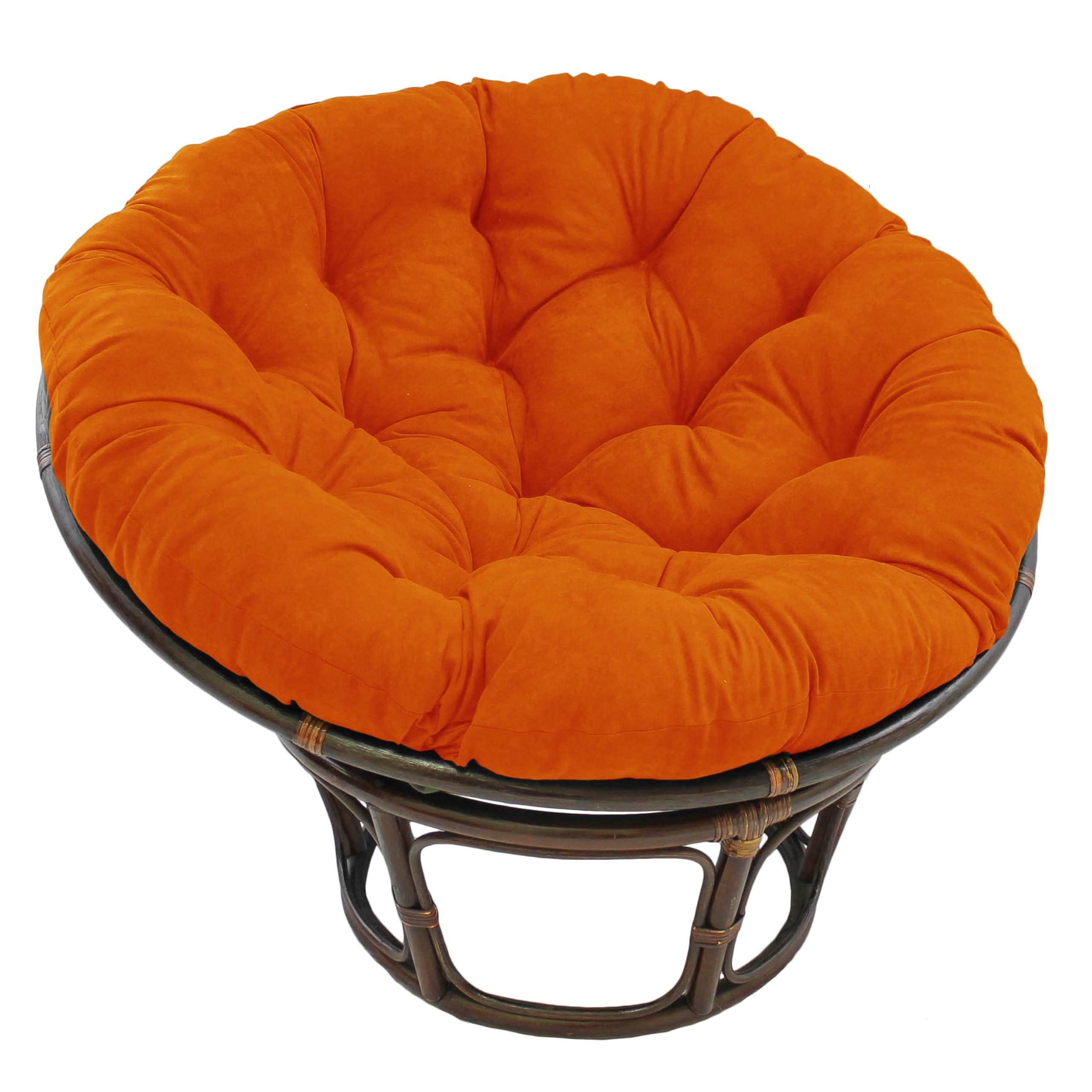 Blazing Needles Papasan Chair Cushion in Tangerine Dream, front view