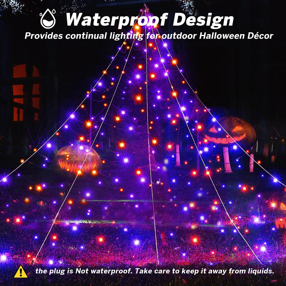 BlcTec Halloween spider web with cord and stakes