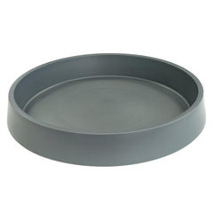 Bleuhome 12 inch gray plant saucer tray front view