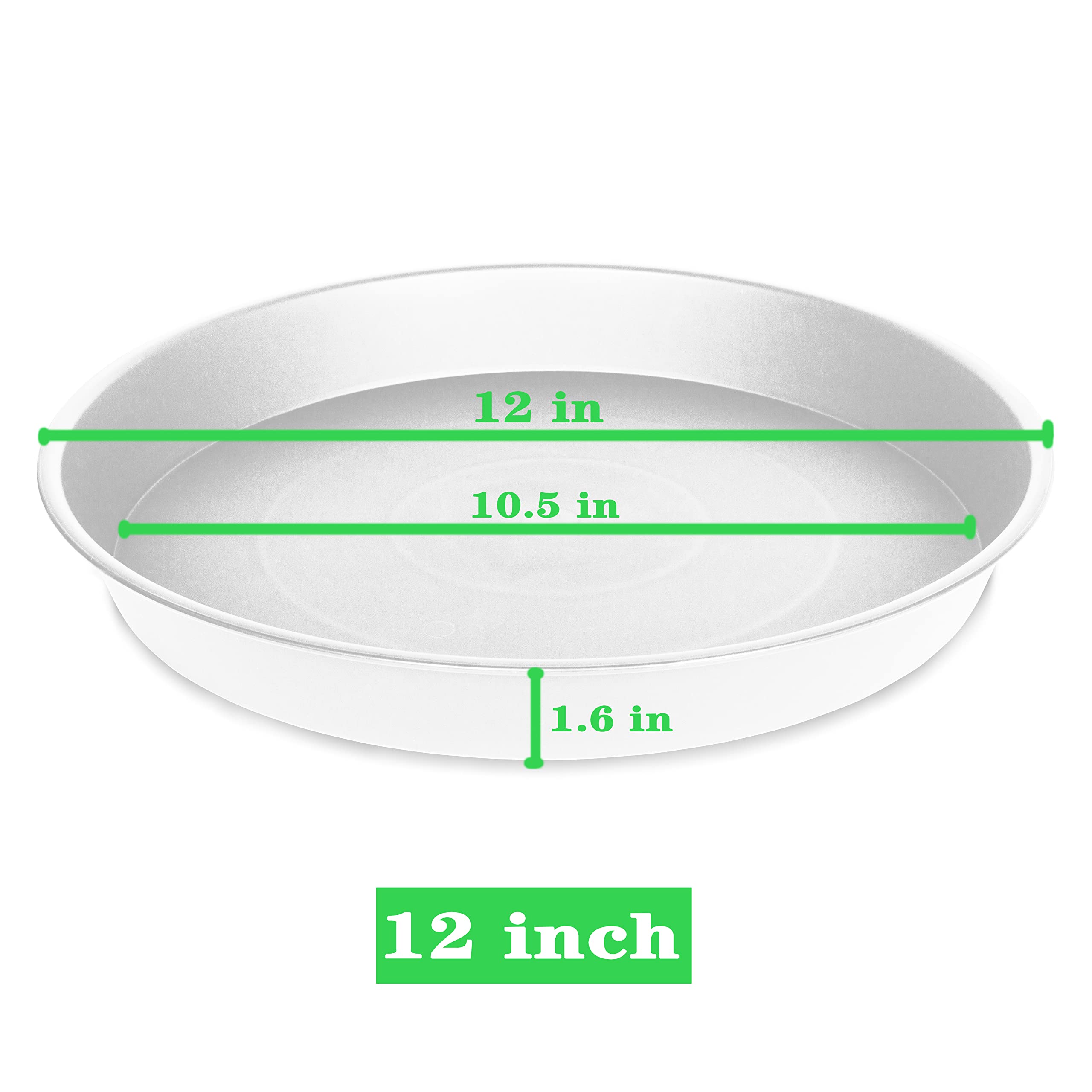 Bleuhome 12 inch plant saucer creamy white with plants