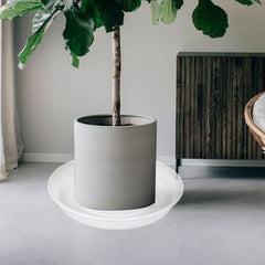 Bleuhome 12-inch plant saucer on a patio
