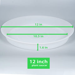 Bleuhome 12-inch plant saucer side view