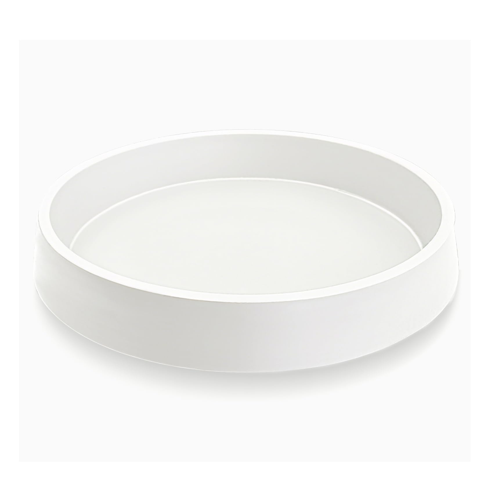 Bleuhome 12 inch plant saucer tray front view in white