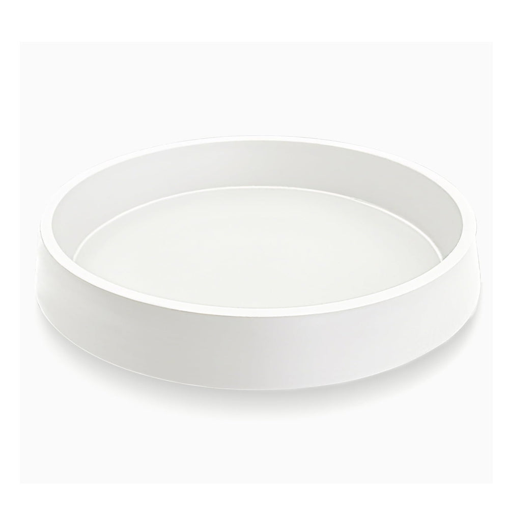 Bleuhome 12 inch plant saucer tray front view in white