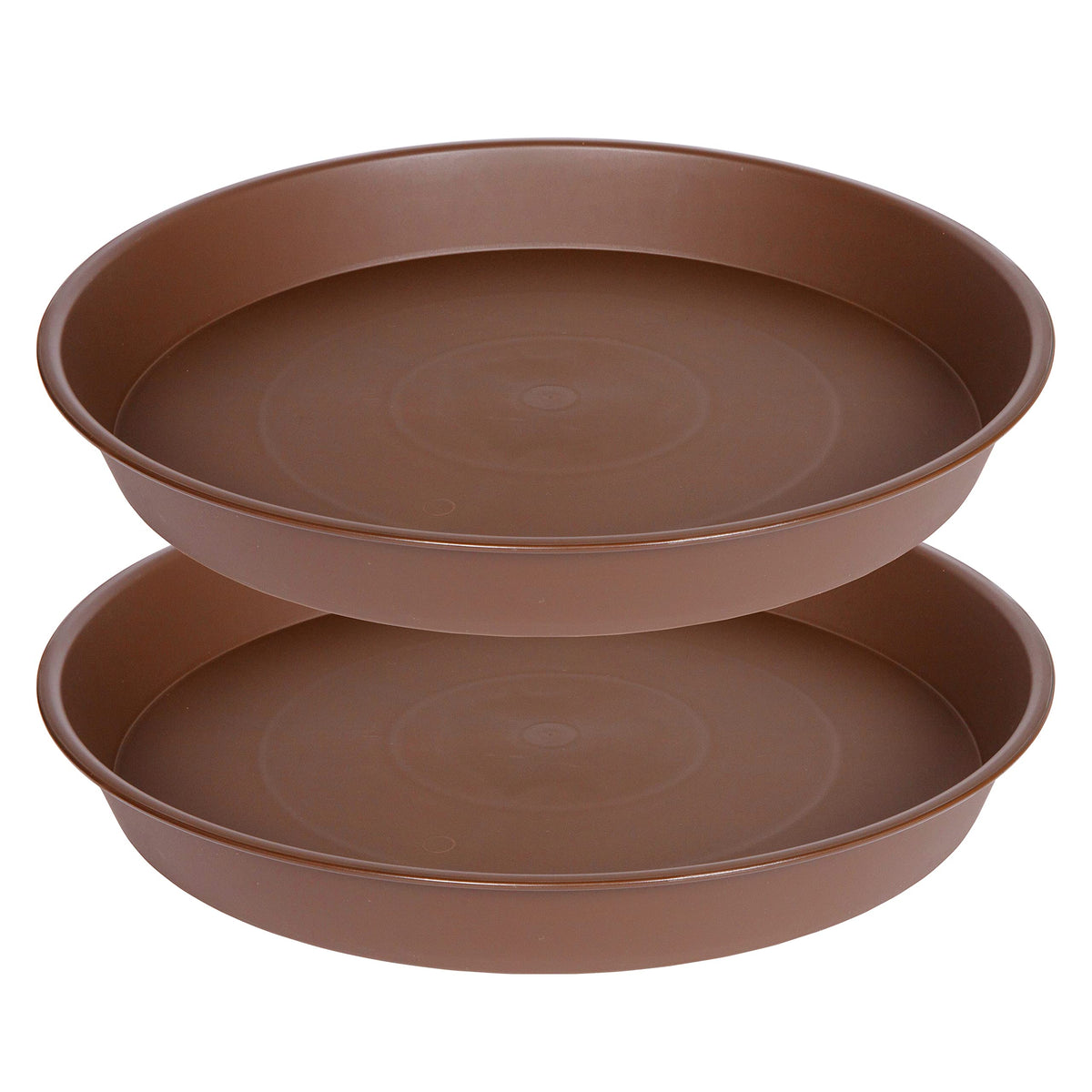 Bleuhome 14 inch chocolate plant saucer front view