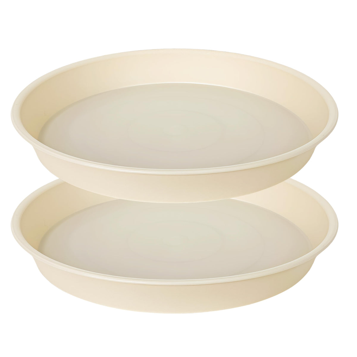 Bleuhome 14 inch plant saucer beige front view