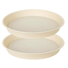 Bleuhome 14 inch plant saucer beige front view