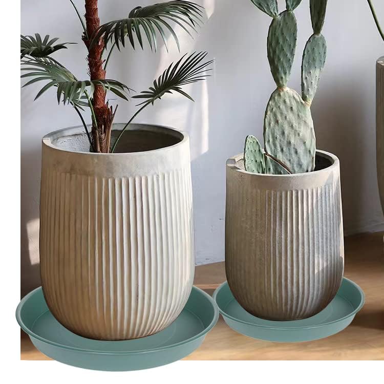 Bleuhome 14 inch plant saucer in garden setting