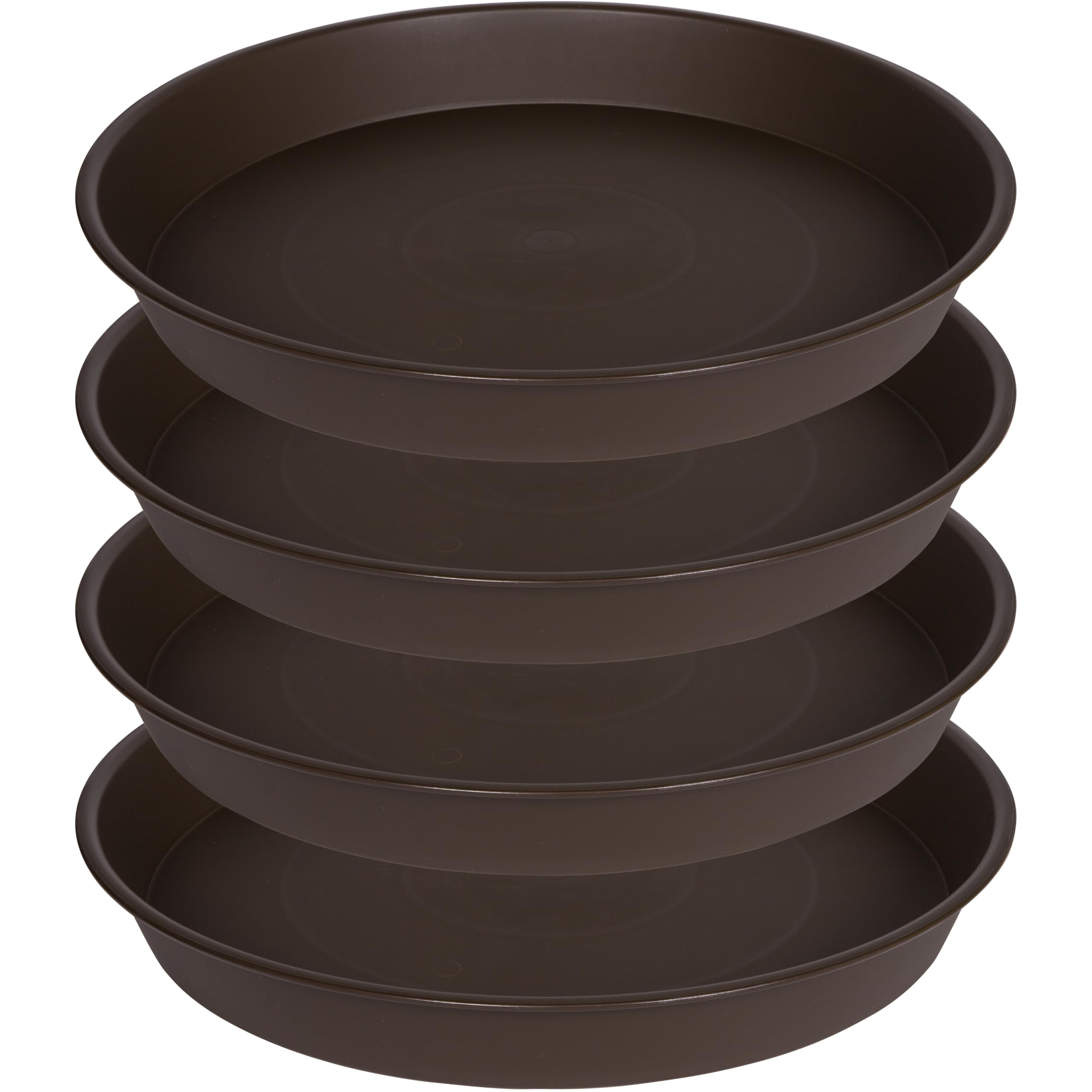 Bleuhome 16-inch dark brown plant saucer front view