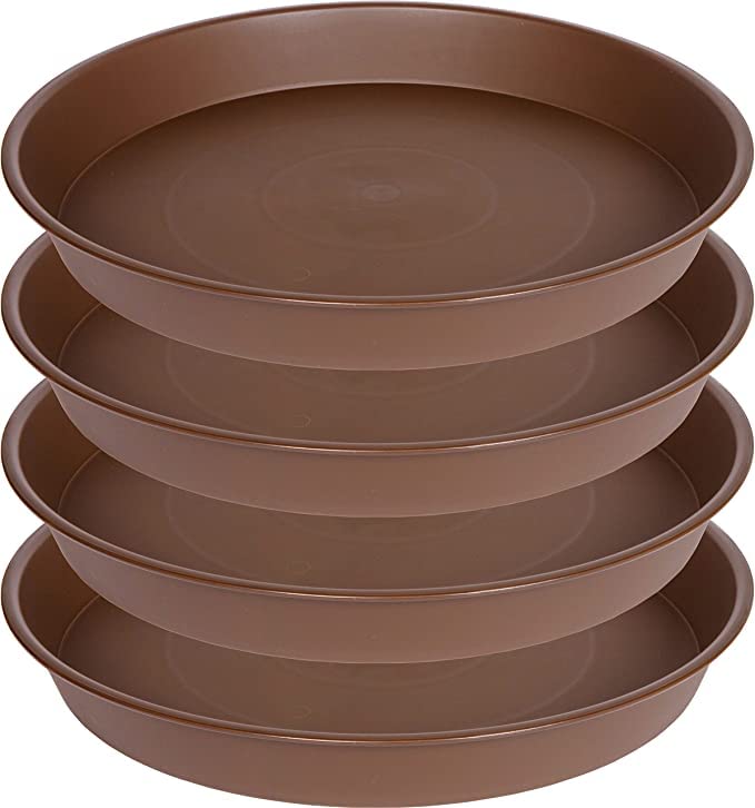 Bleuhome 16-inch plant saucer chocolate colour front view