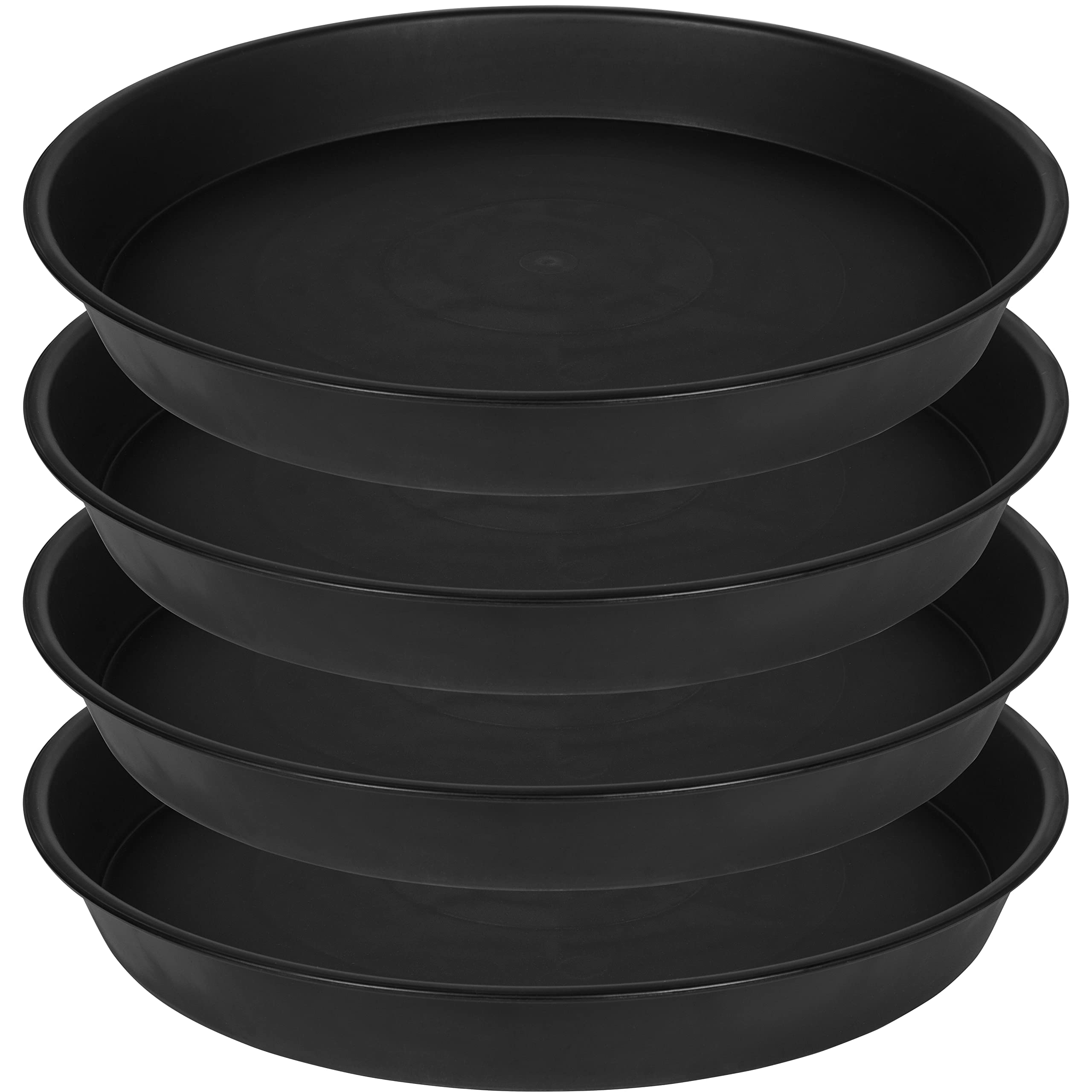 Bleuhome 17-inch black plant saucer front view