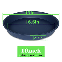 Bleuhome 19-inch plant saucer blue side view