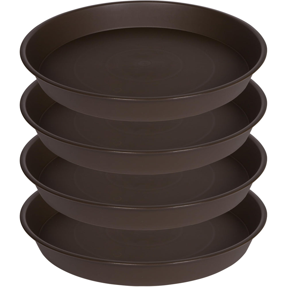 Bleuhome 19-inch plant saucer dark brown front view