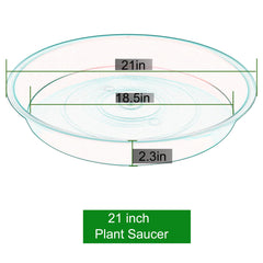 Bleuhome 21 inch plant saucer side view