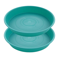 Bleuhome 21-inch teal plant saucer front view