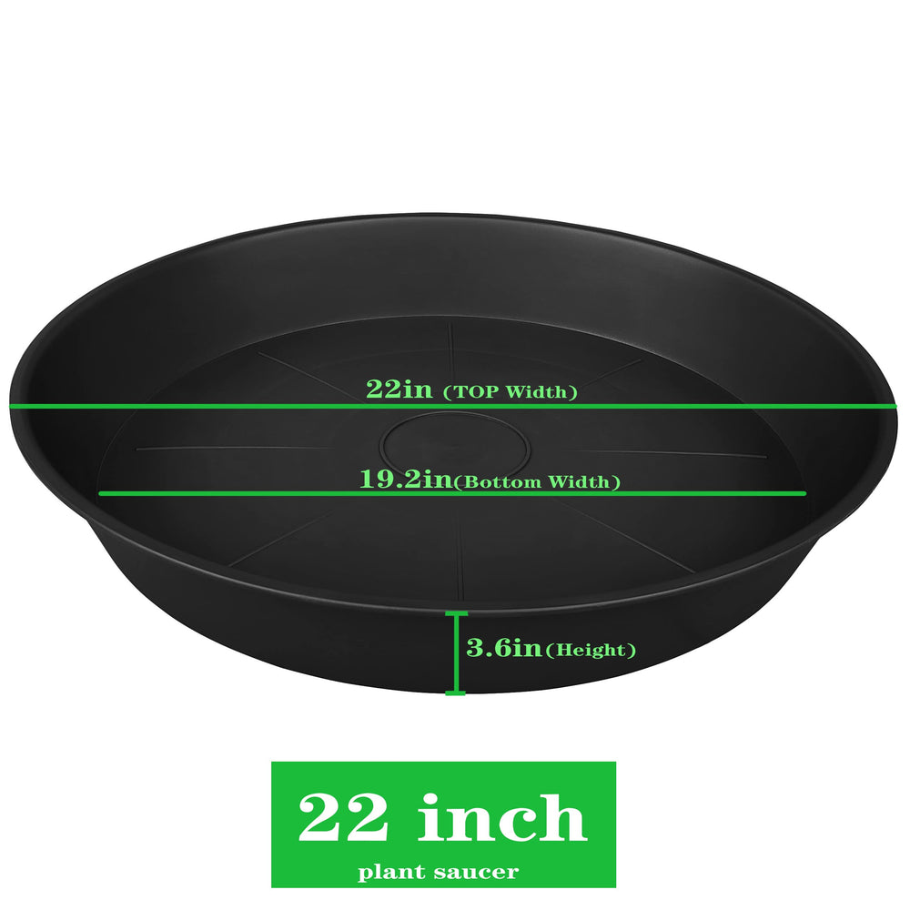 Bleuhome 22-inch plant saucer side view with water