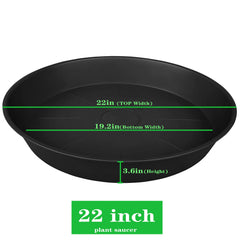 Bleuhome 22-inch plant saucer side view with water