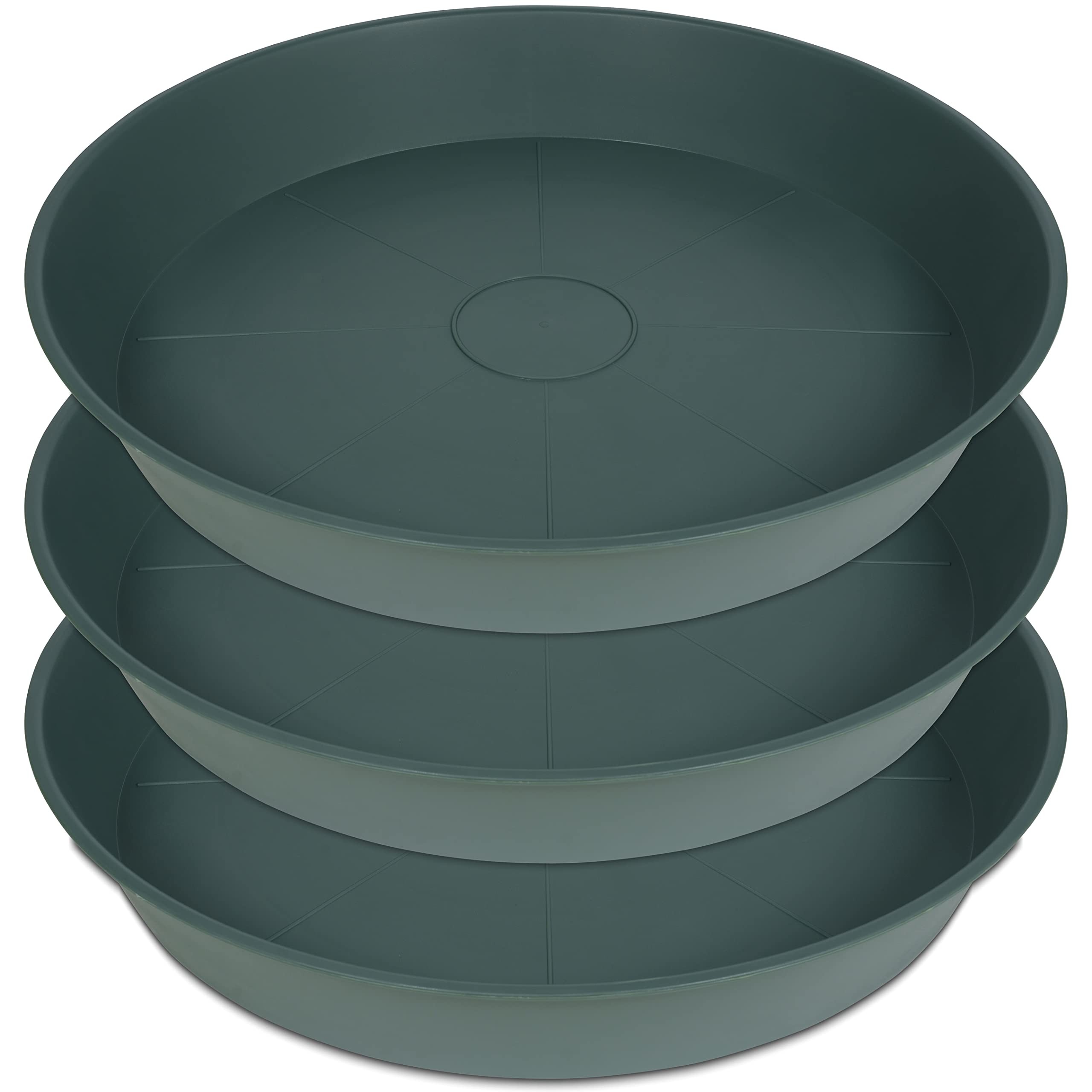 Bleuhome 22-inch plant saucer tray, green colour, top view