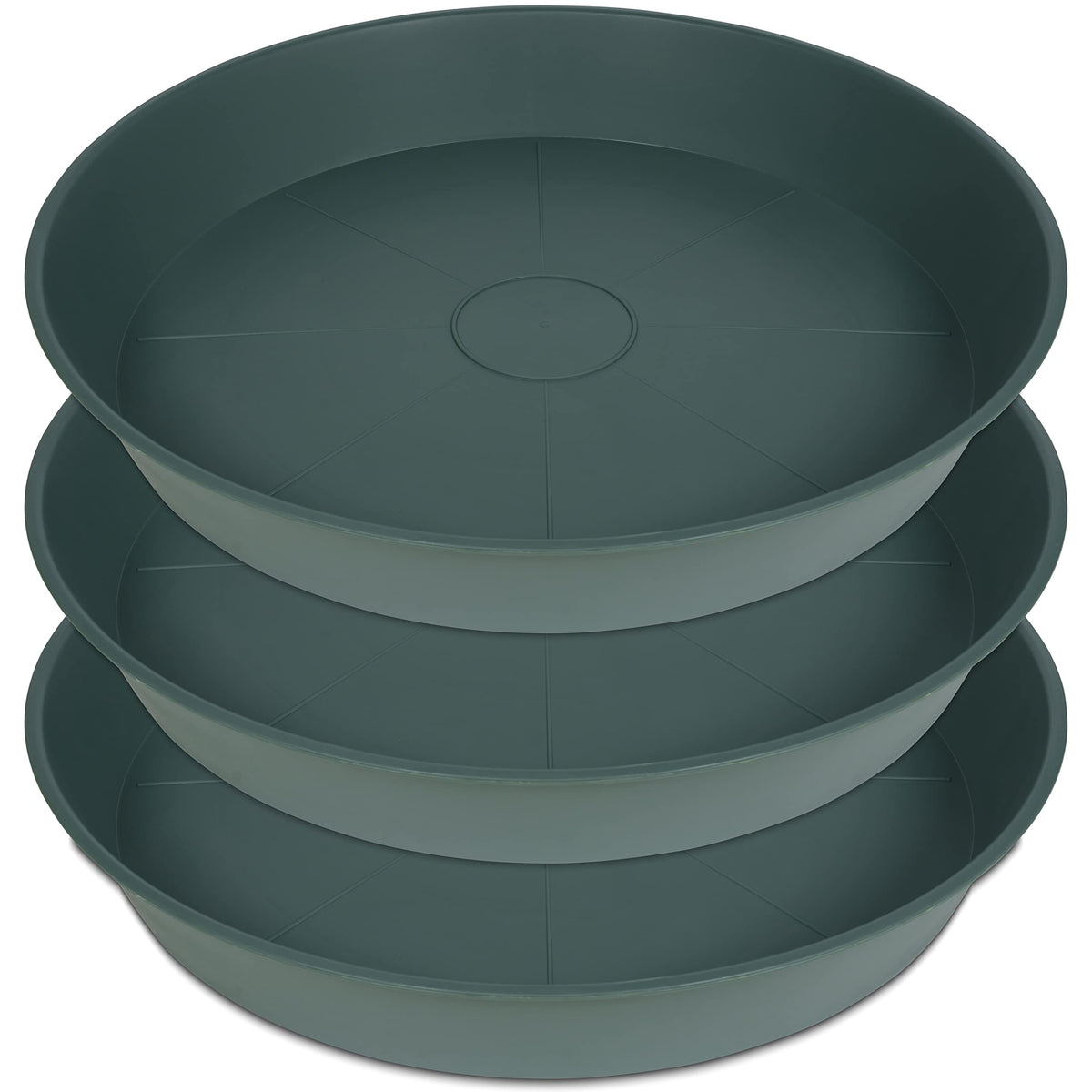 Bleuhome 22-inch plant saucer tray, green colour, top view