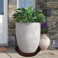 Bleuhome 22-inch plant saucers stacked together