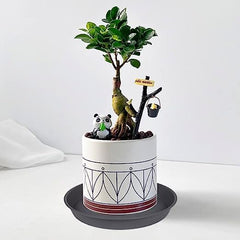 Bleuhome 4.5 inch plant saucer stacked for storage