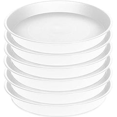 Bleuhome 6 pack plant saucer front view, creamy white