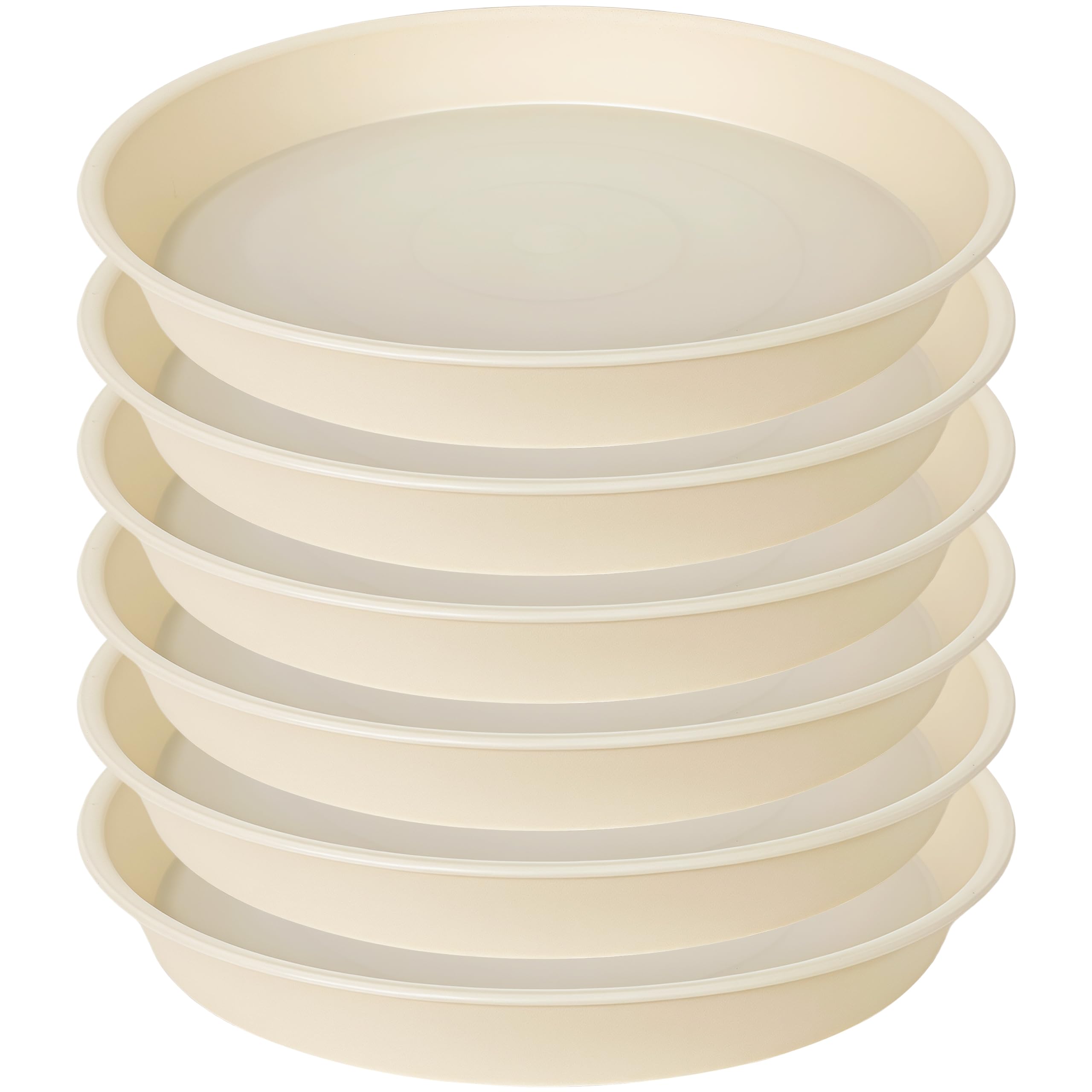 Bleuhome 7 inch plant saucer beige front view