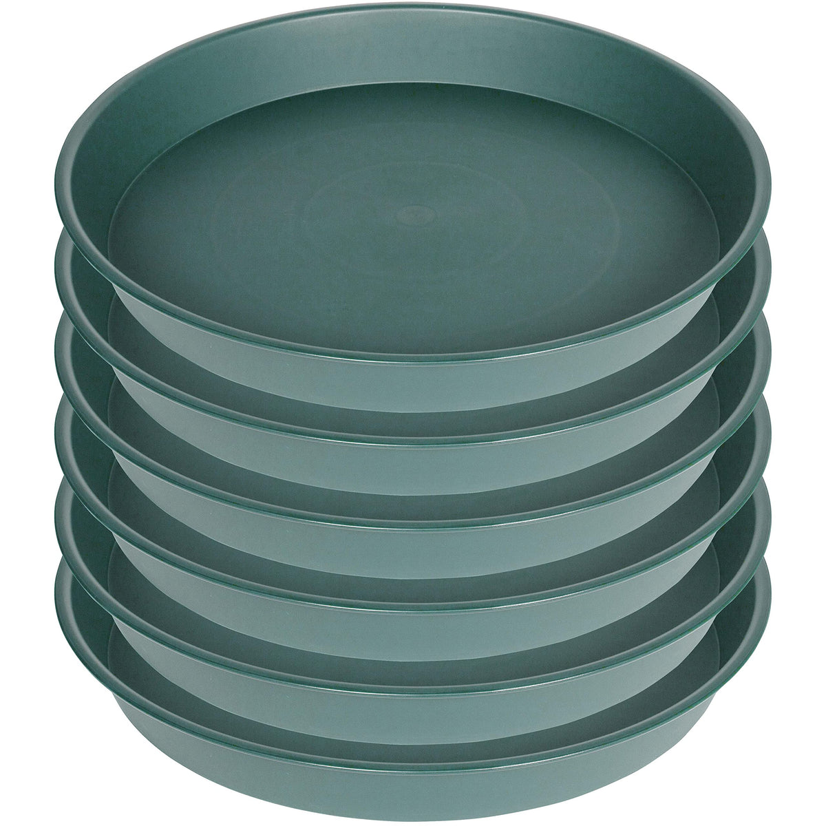 Bleuhome 7-inch plant saucer set of 6 in green