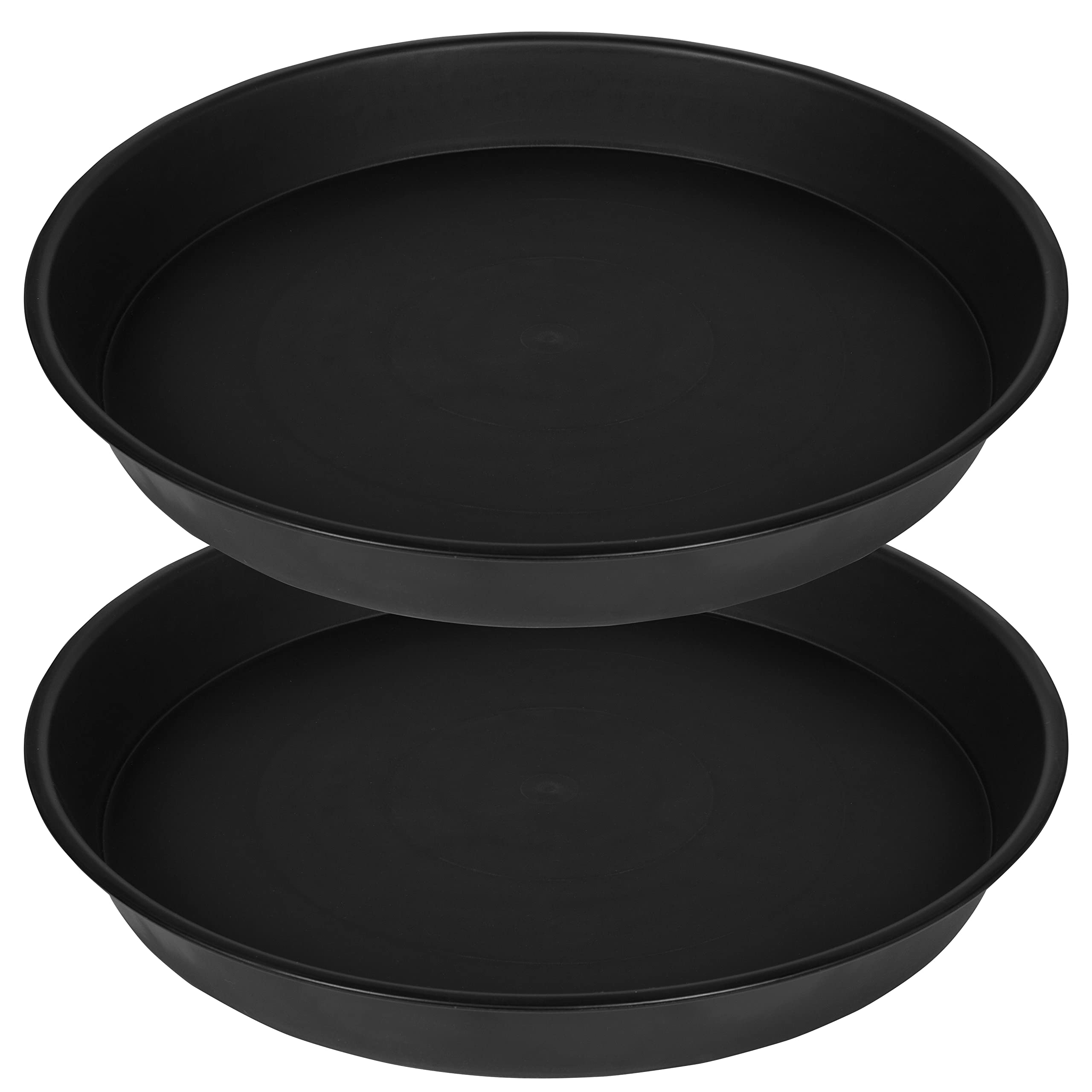 Bleuhome 8-inch plant saucer black front view