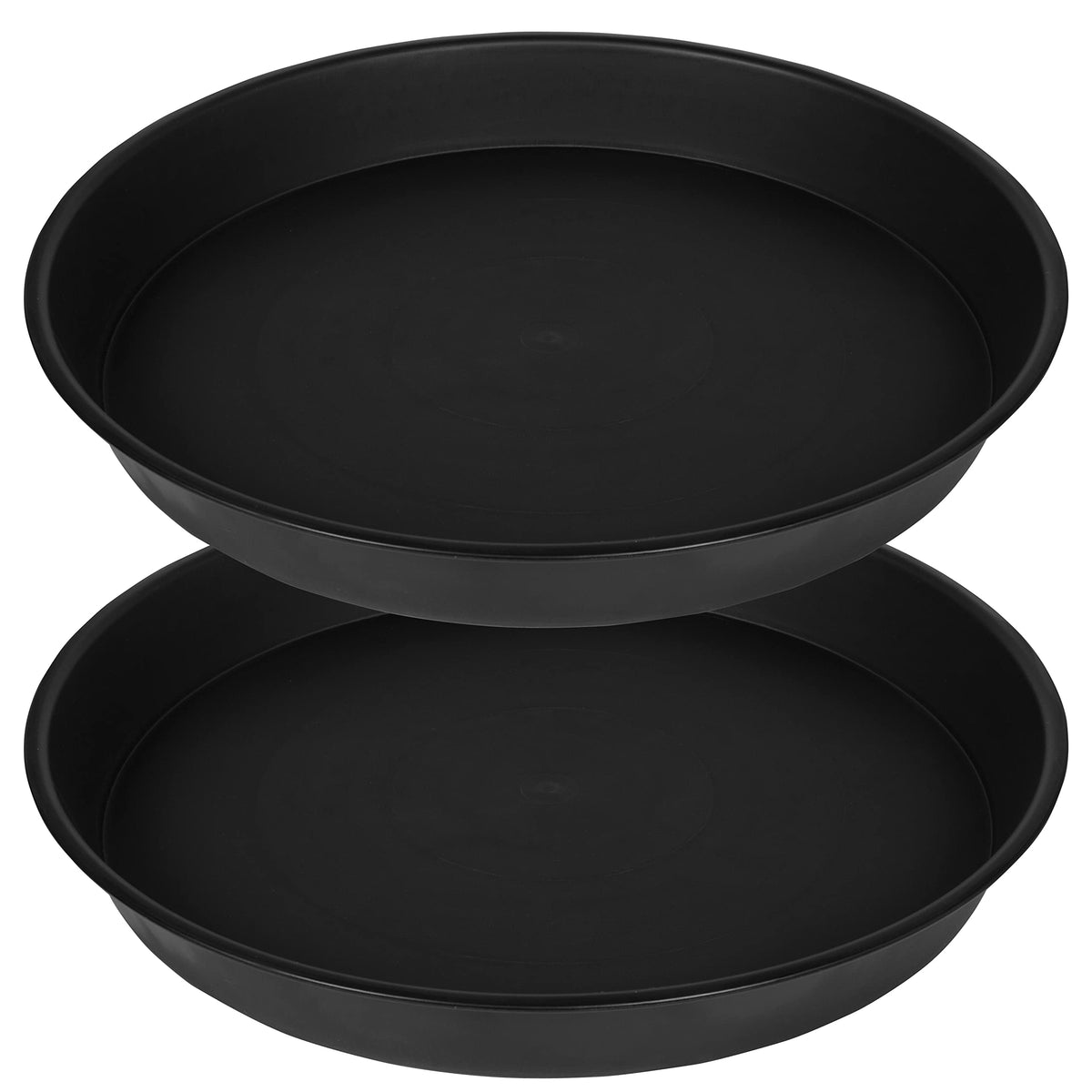 Bleuhome 8-inch plant saucer black front view