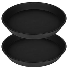Bleuhome 8-inch plant saucer black front view