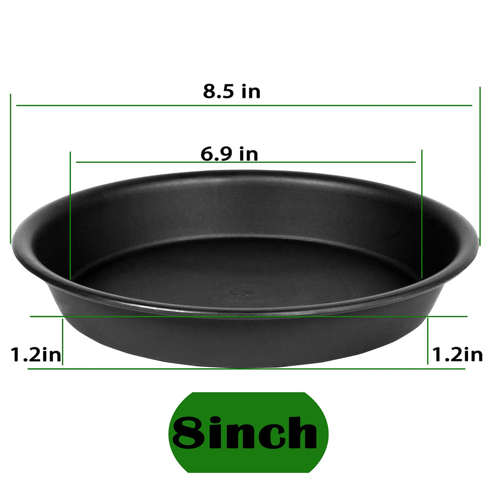 Bleuhome 8-inch plant saucer black side view