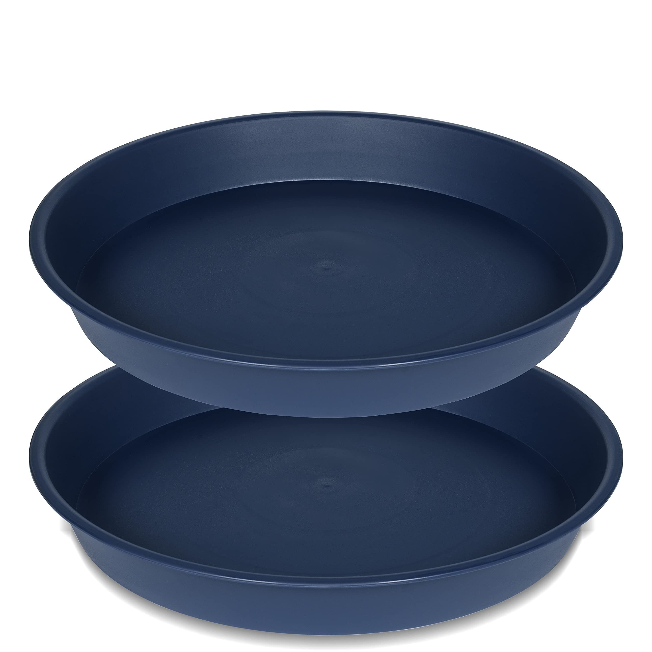Bleuhome 8 inch plant saucer blue front view