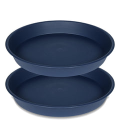Bleuhome 8 inch plant saucer blue front view
