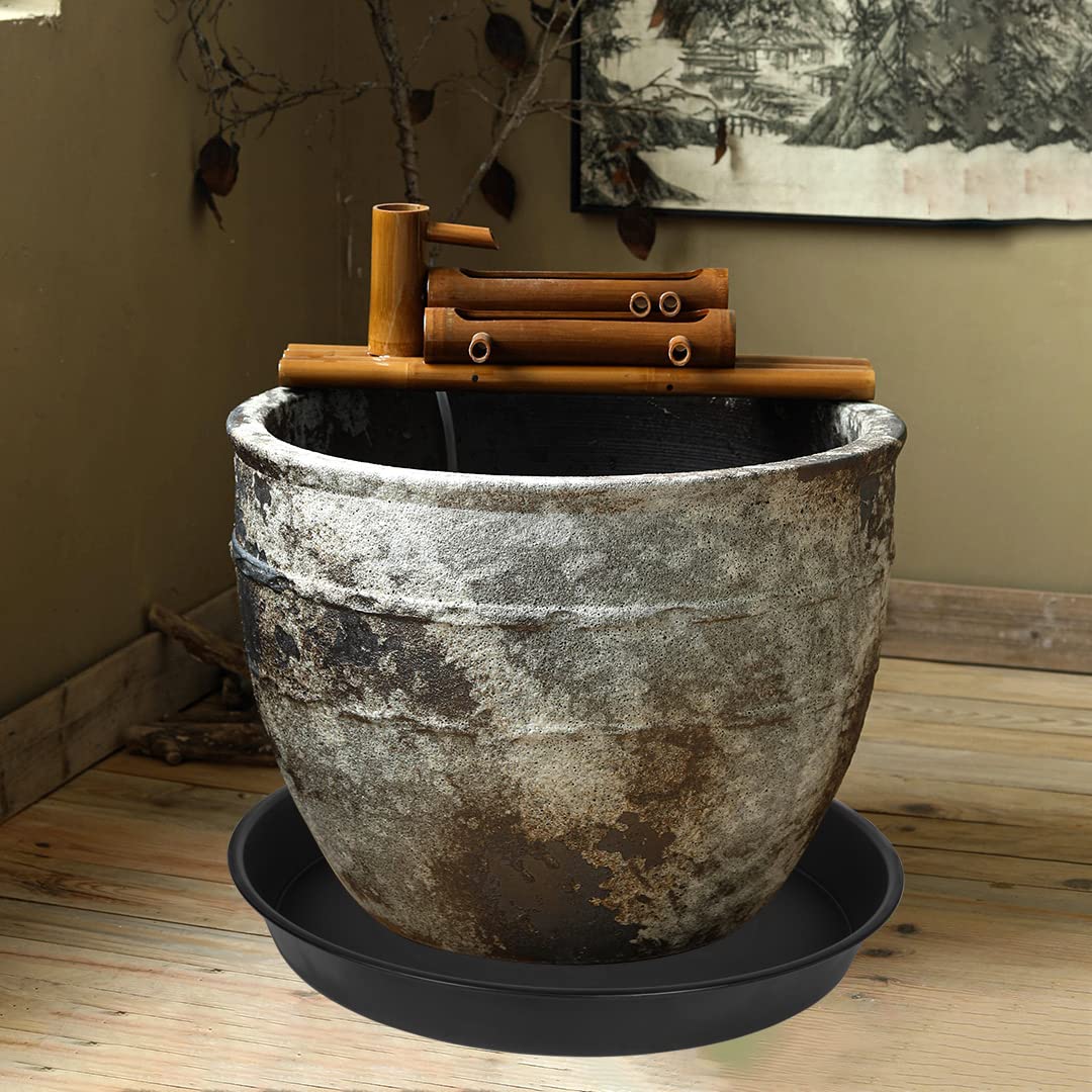 Bleuhome plant saucer as a birdbath in garden