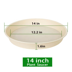 Bleuhome plant saucer beige side view