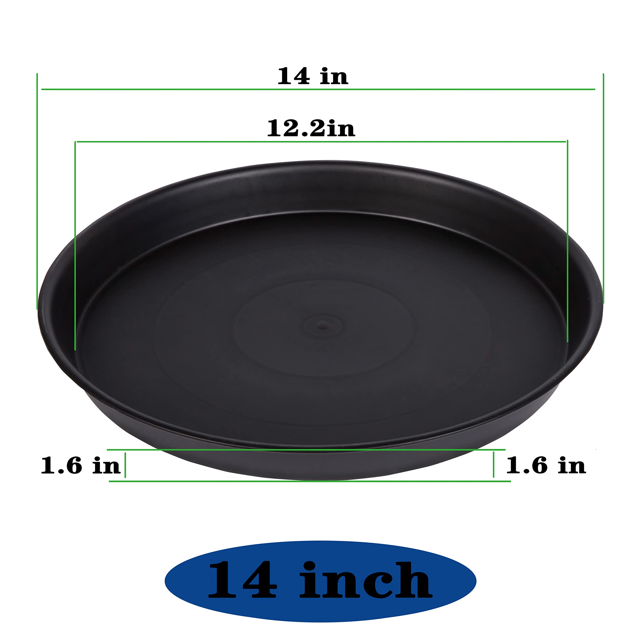 Bleuhome plant saucer in a garden setting with potted plants
