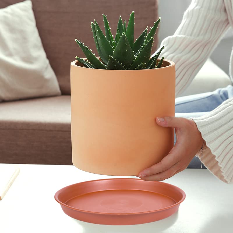 Bleuhome plant saucer in garden setting