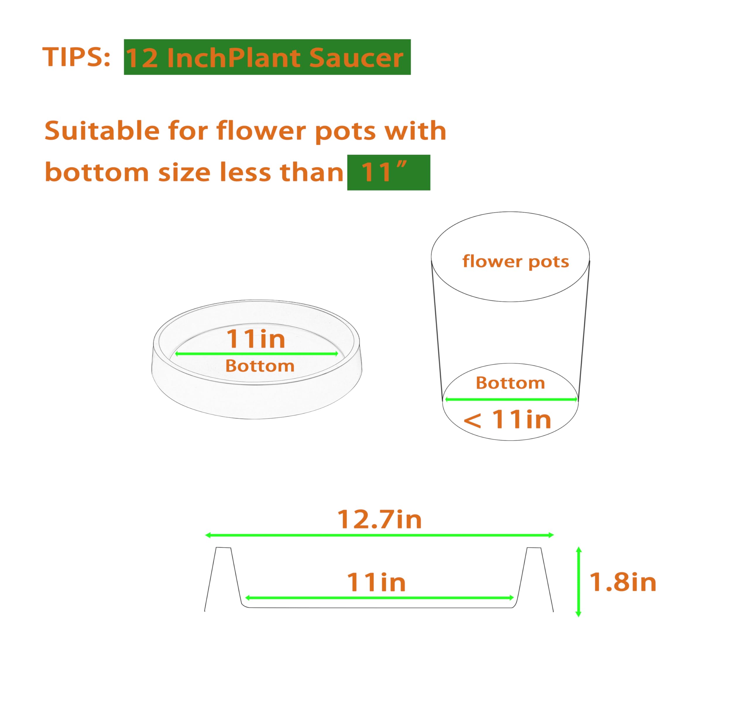 Bleuhome plant saucer showing depth and design