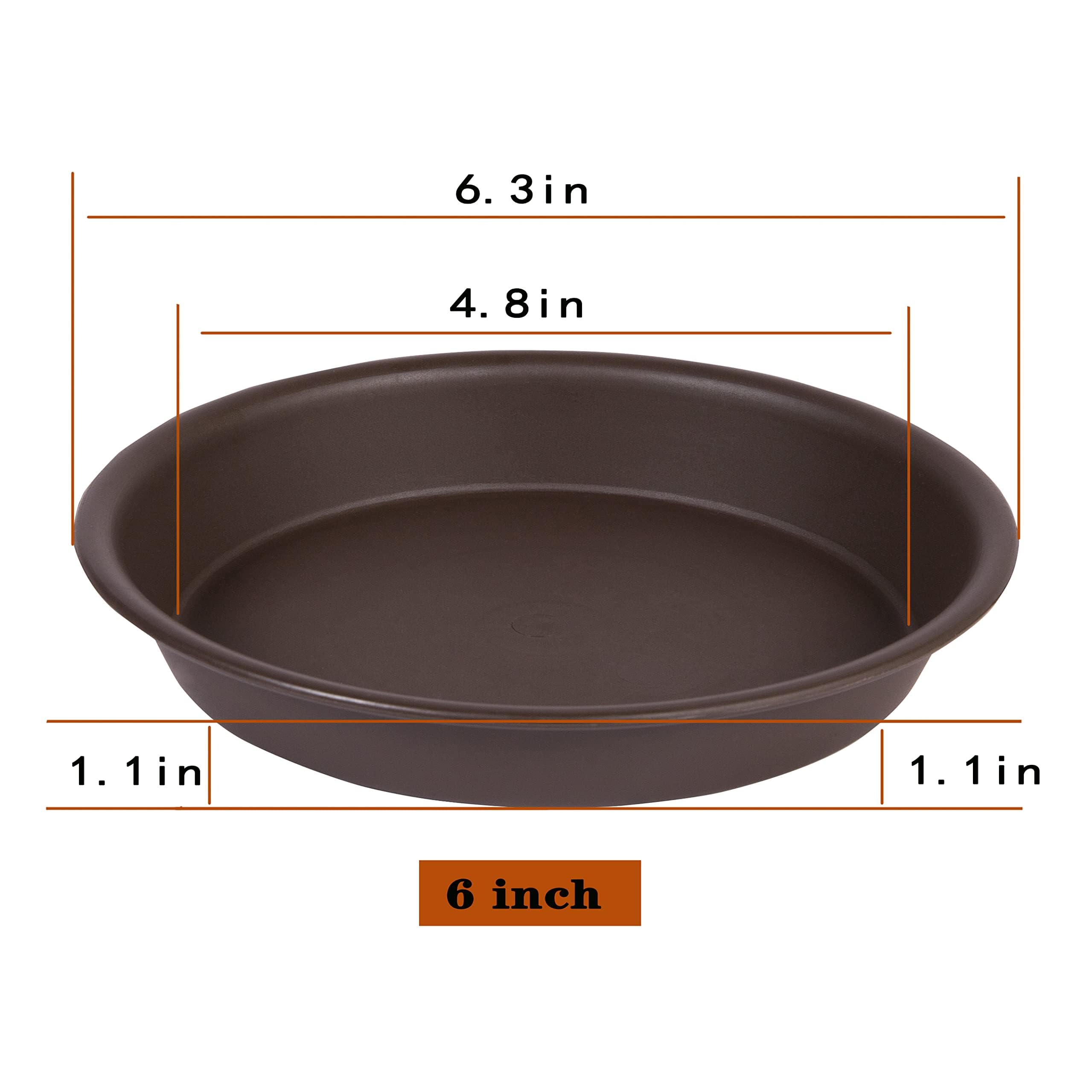 Bleuhome plant saucer showing the size and depth