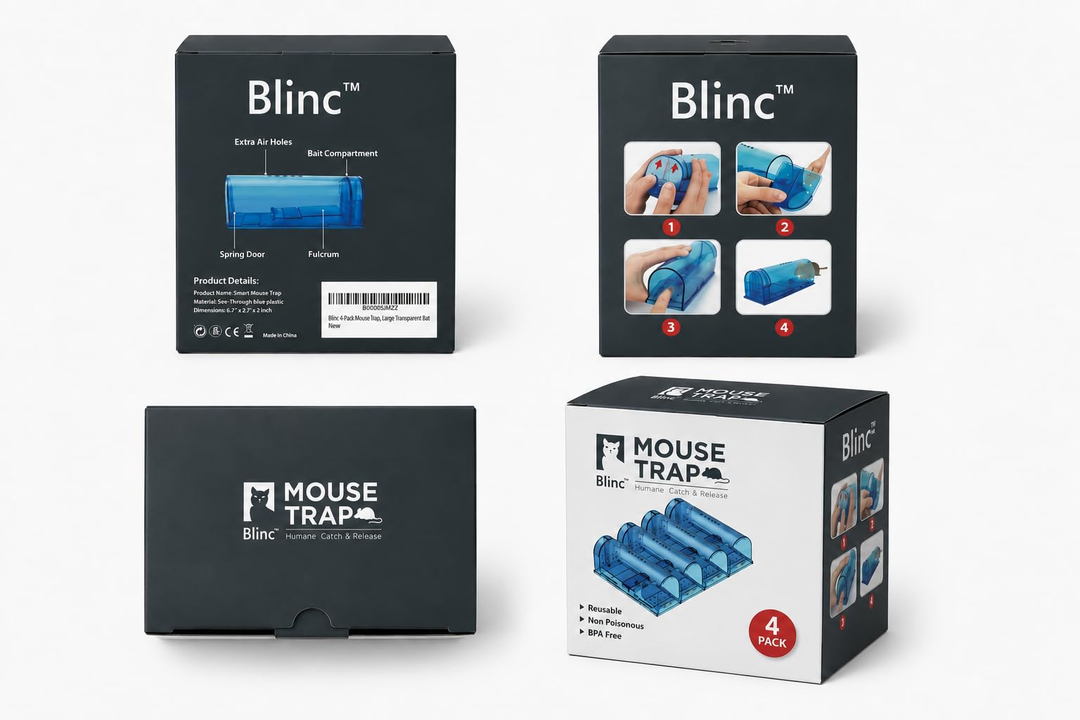 blinc mouse trap packaging and details
