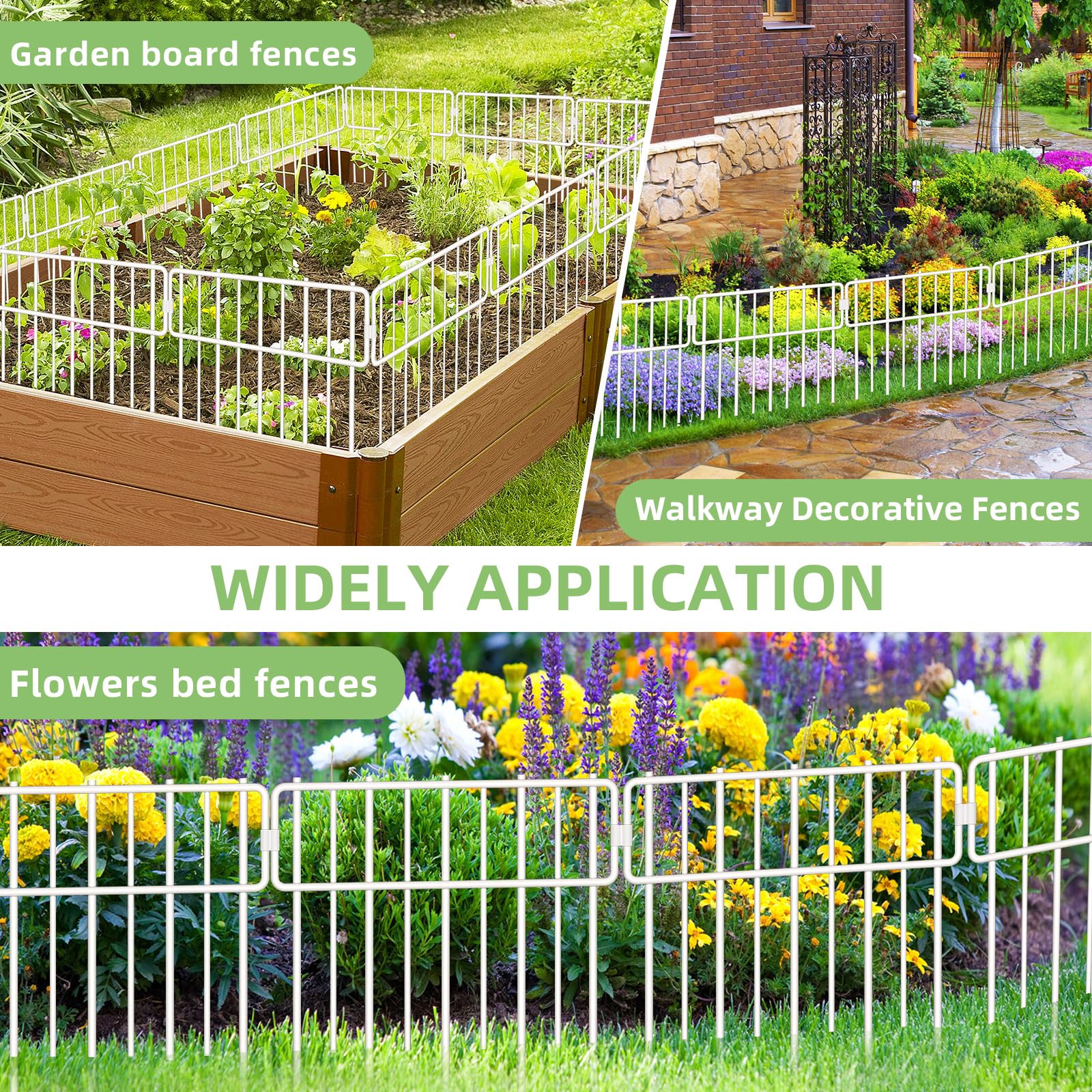 Blingluck Animal Barrier Fence decorative edge in lawn