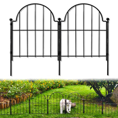 Blingluck Decorative Garden Fence front view with black finish