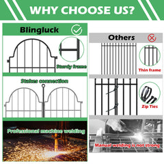 Blingluck Decorative Garden Fence in garden setting