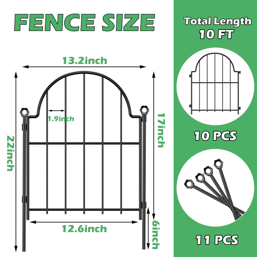 Blingluck Decorative Garden Fence side view showing arch design