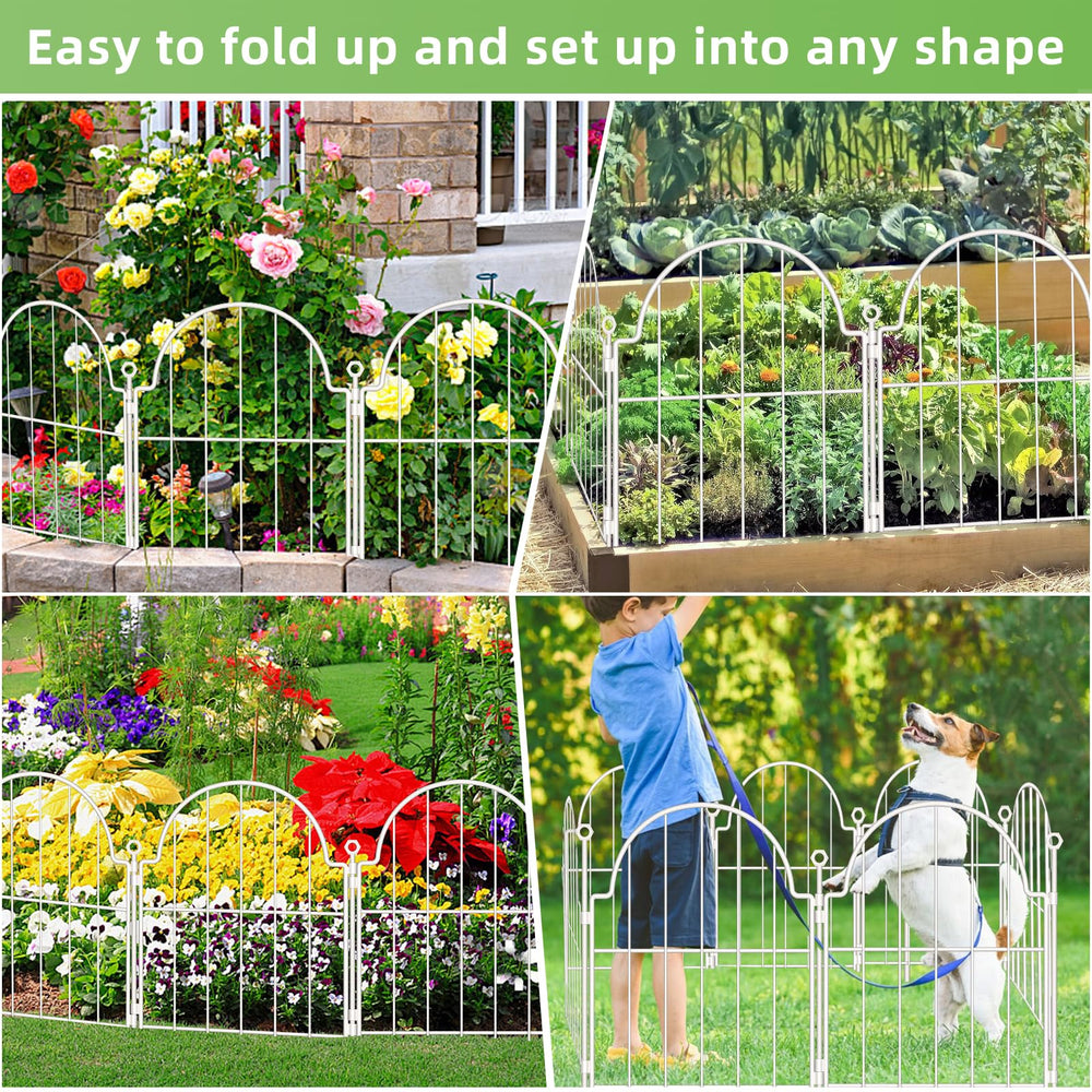 Blingluck decorative garden fence surrounding plants