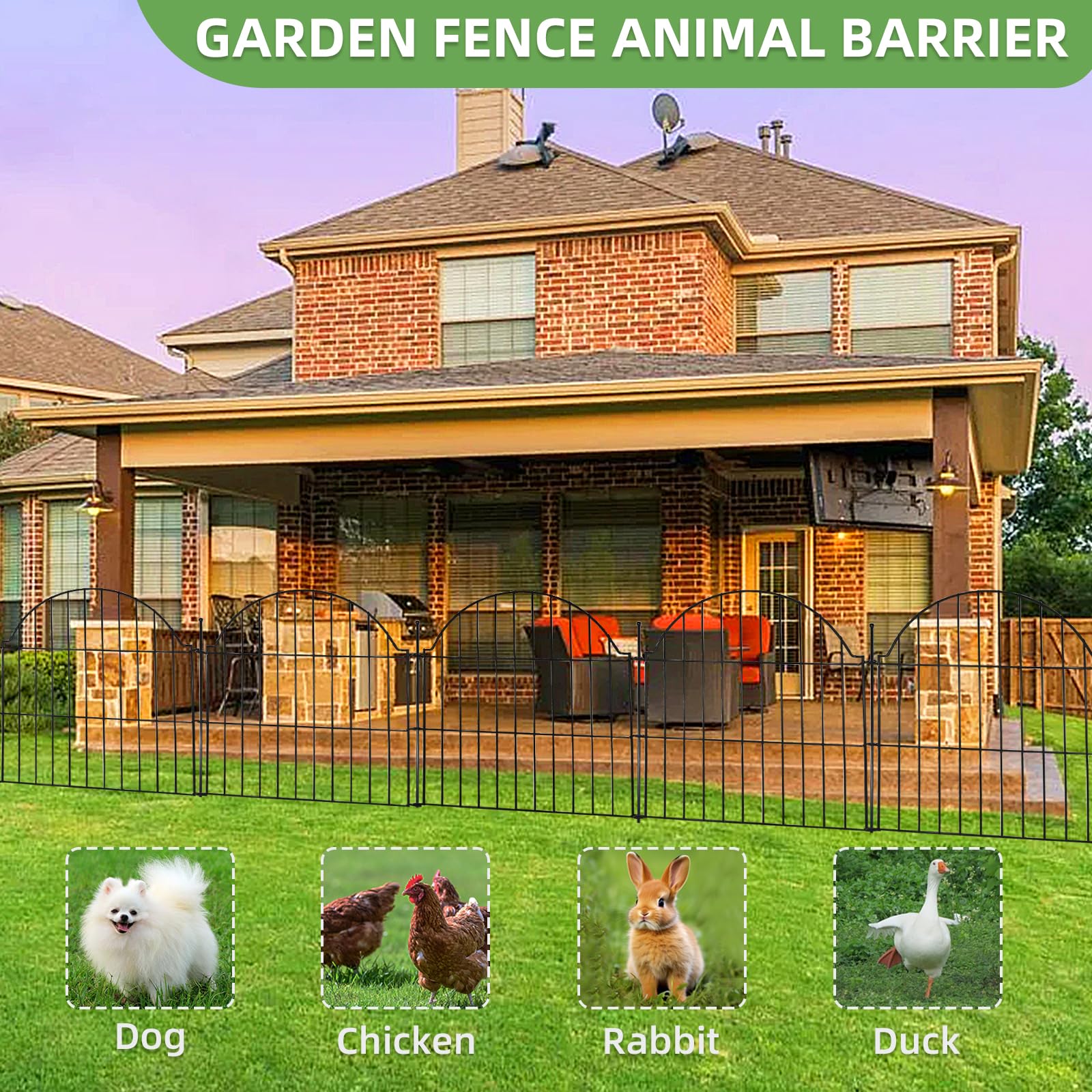 Blingluck garden fence displaying rust-resistant finish