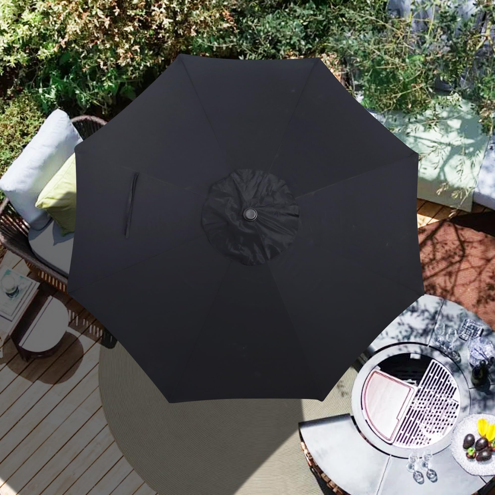 Blissun 9FT Patio Umbrella Canopy in outdoor setting